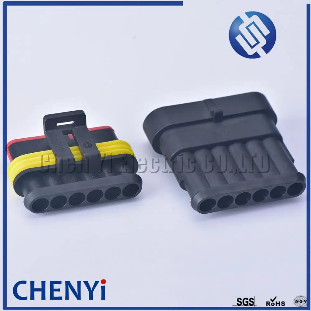 2 комплекта 6 Pin TE Tyco AMP мужской женский Авто провод водонепроницаемый разъем superseal