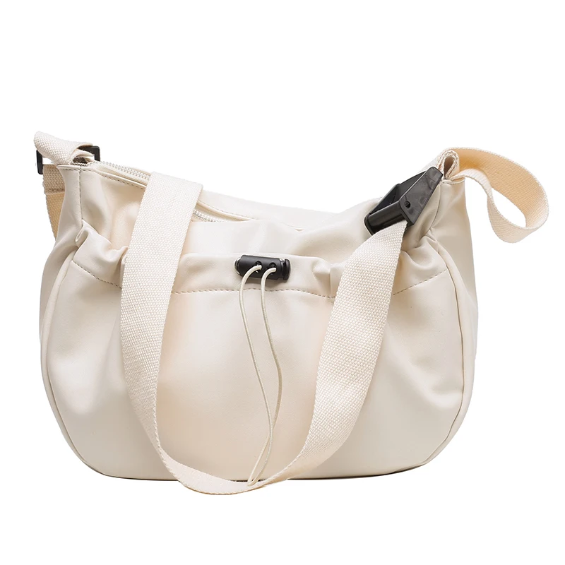 

Drawstring Designer Small PU Leather Shoulder Crossbody Bags for Women 2021 Summer Trends Handbags and Purses Female Green