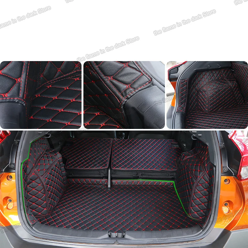 

Leather Car Trunk Mat Cargo Liner for nissan kicks 2017 2018 2019 2020 2021 rear boot cover accessories seat interior auto