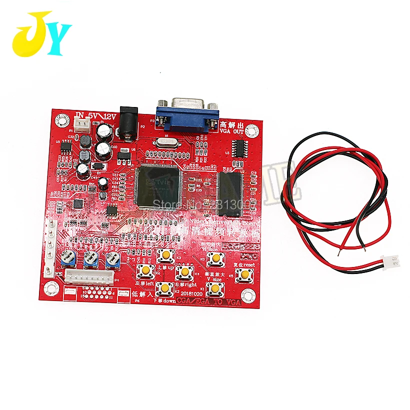 High Definition Red CGA to VGA CVBS Arcade Game Video Converter Board for CRT LCD PDP Monitor | Спорт и развлечения