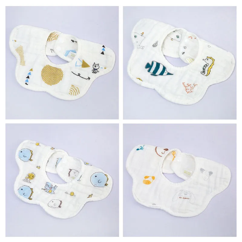 1 шт. нагрудник с цветочным принтом васойоли 8 слоев одежда для отрыва 26*29 см