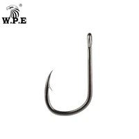 w p e 3pack5pack fishing hook 40 8 carp fishing jig head fly fishing hook barbed high carbon steel single circle tackle