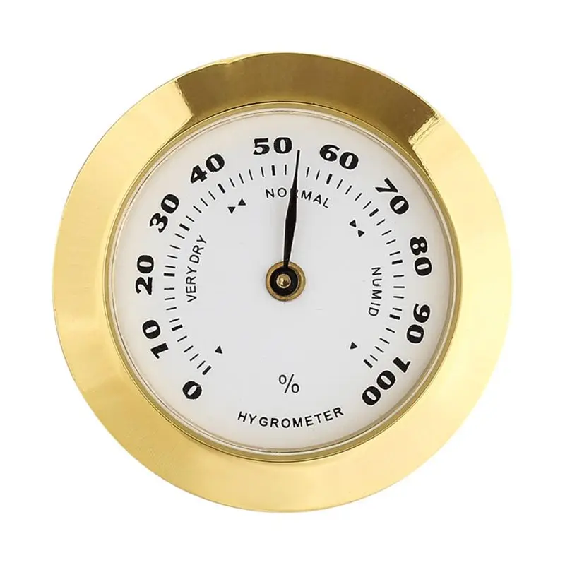 

Hygrometer 38mm Moisture Meters Cigar Accessories Tobacco Pointer Hygrometer for Humidor Smoking Humidity Sensitive Gauge