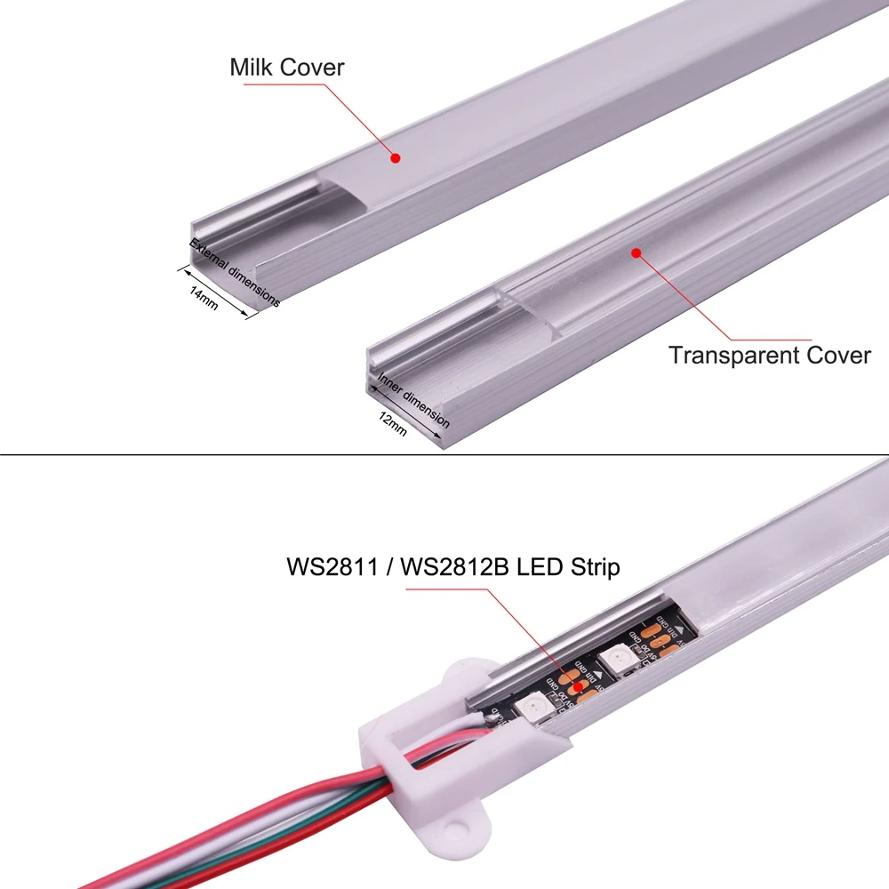 WS2811 WS2812B цветная Жесткая светодиодная RGB-лента индивидуально Адресуемая IC-панель