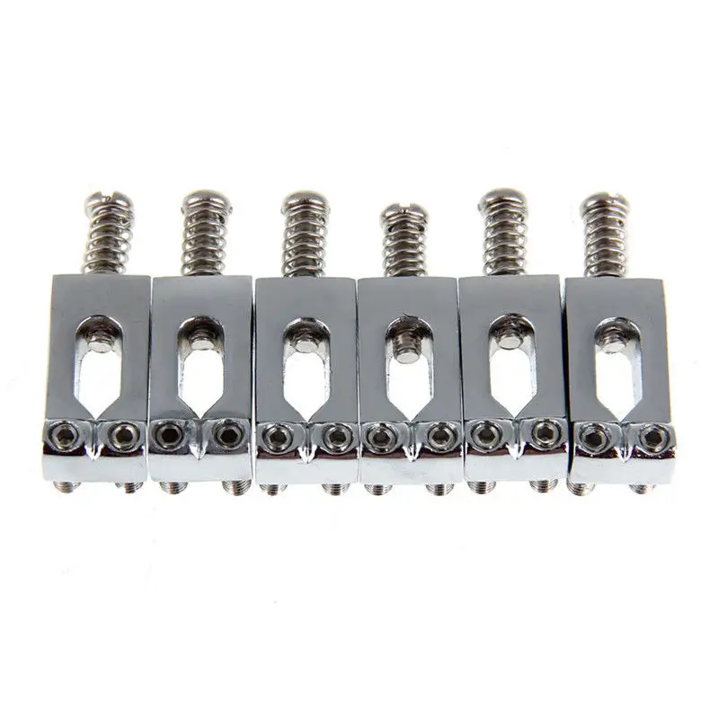 6 Roller Bridge Tremolo Metal Replacement Saddles Wrench Spare Parts For Fender Strat Tele Electric Guitar