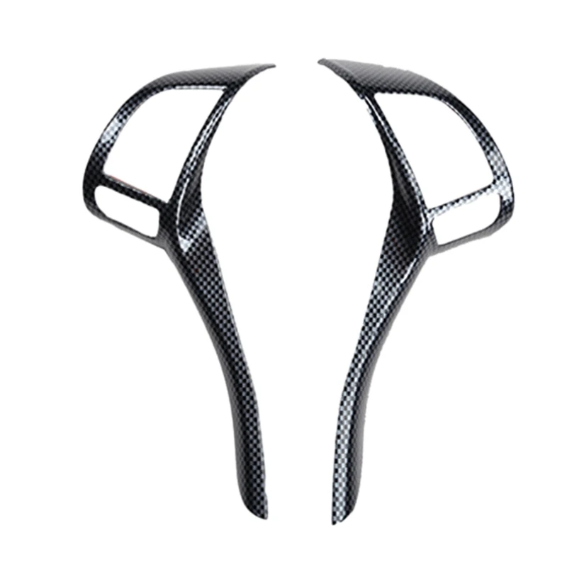 2 шт. Автомобильная углеродное волокно ABS внутренняя рулевая лента для колес