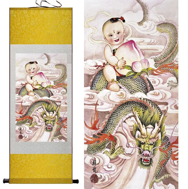 

Top qualtiy Dragon painting traditional Chinese art dragon painting Chinese scroll painting dragon painting