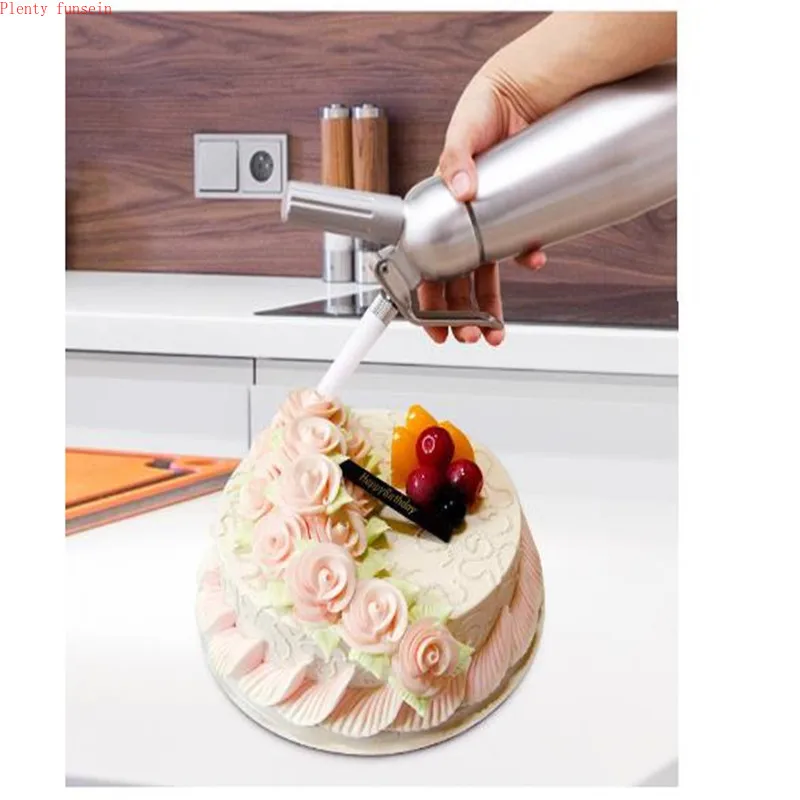 Алюминий Крем пистолет пенообразователь диспенсер свежий цветок Whipper с насадки