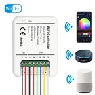 DC12V 24V Wifi светодиодный Control ler RGBRGBWRGBWW полоса 16 млн цветов музыка и режим таймера Wifi управление со смартфона IOSAndroid