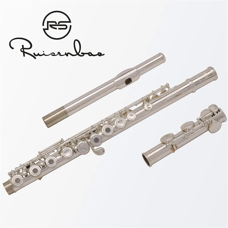 New Silver Plated School Band Flute C Tone 16 Keys Open/Closed Hole with Case | Спорт и развлечения