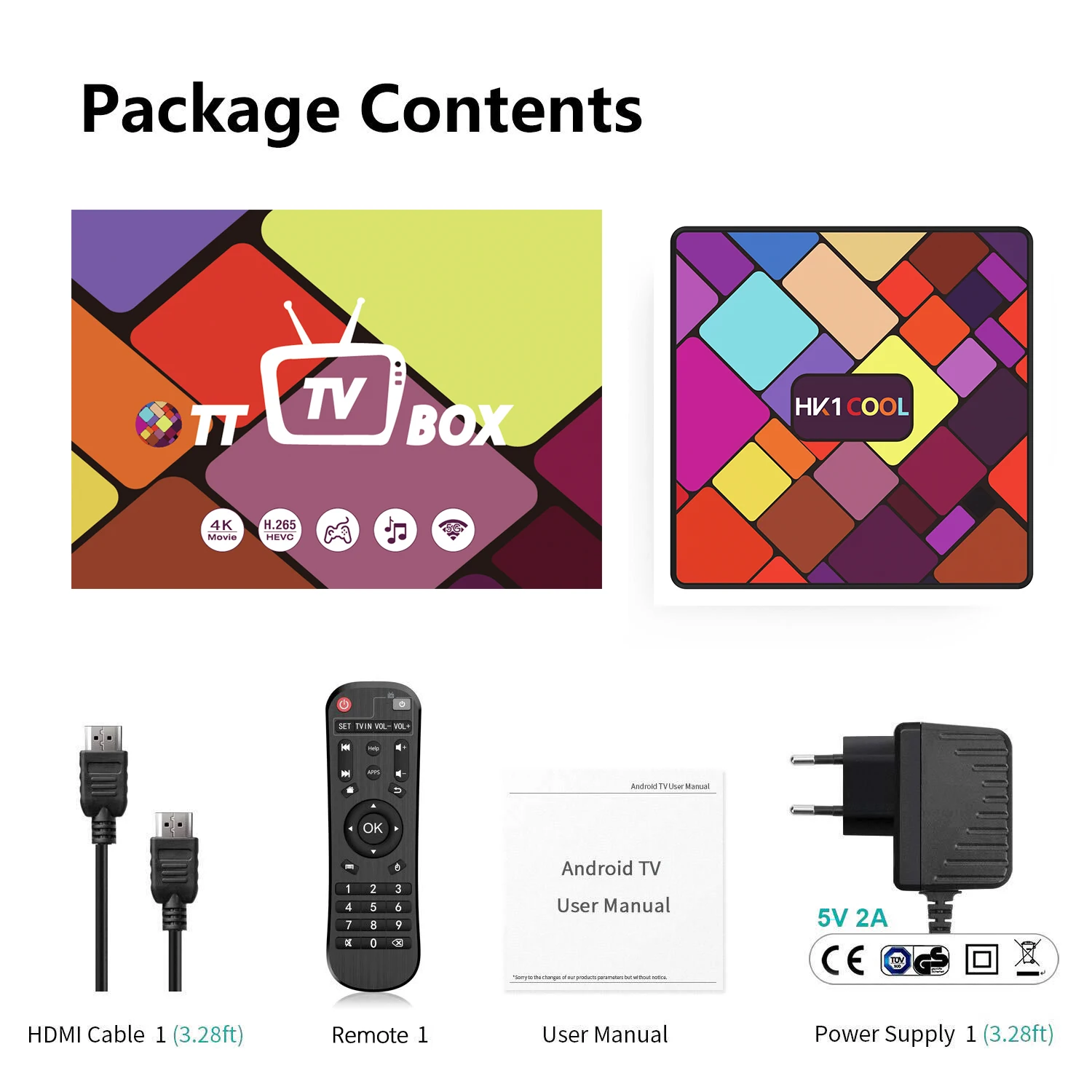 HK1COOL Android 9.0 TV Box RK3318 4G 128G HK1 Dual Wifi 100M 4K H.264 Smart Set Top Media Player | Электроника
