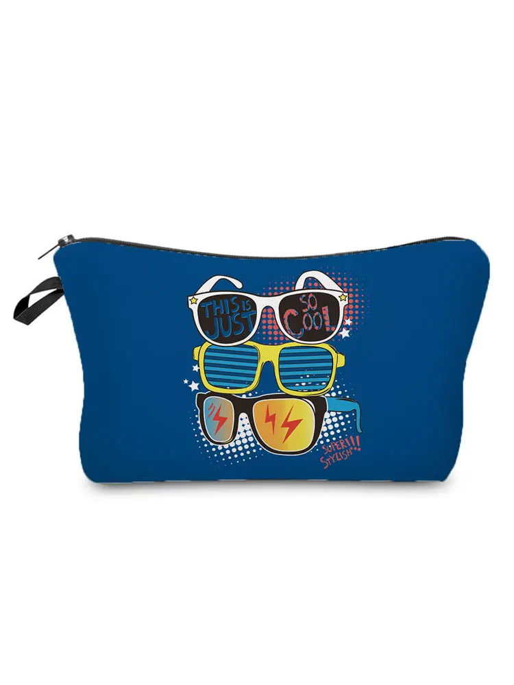 

Fashion Printed Sunglasses Cosmetics Organizer Bag Hot Sale Women's Makeup Bag Portable Storage Bags for Women Small Travel Bags