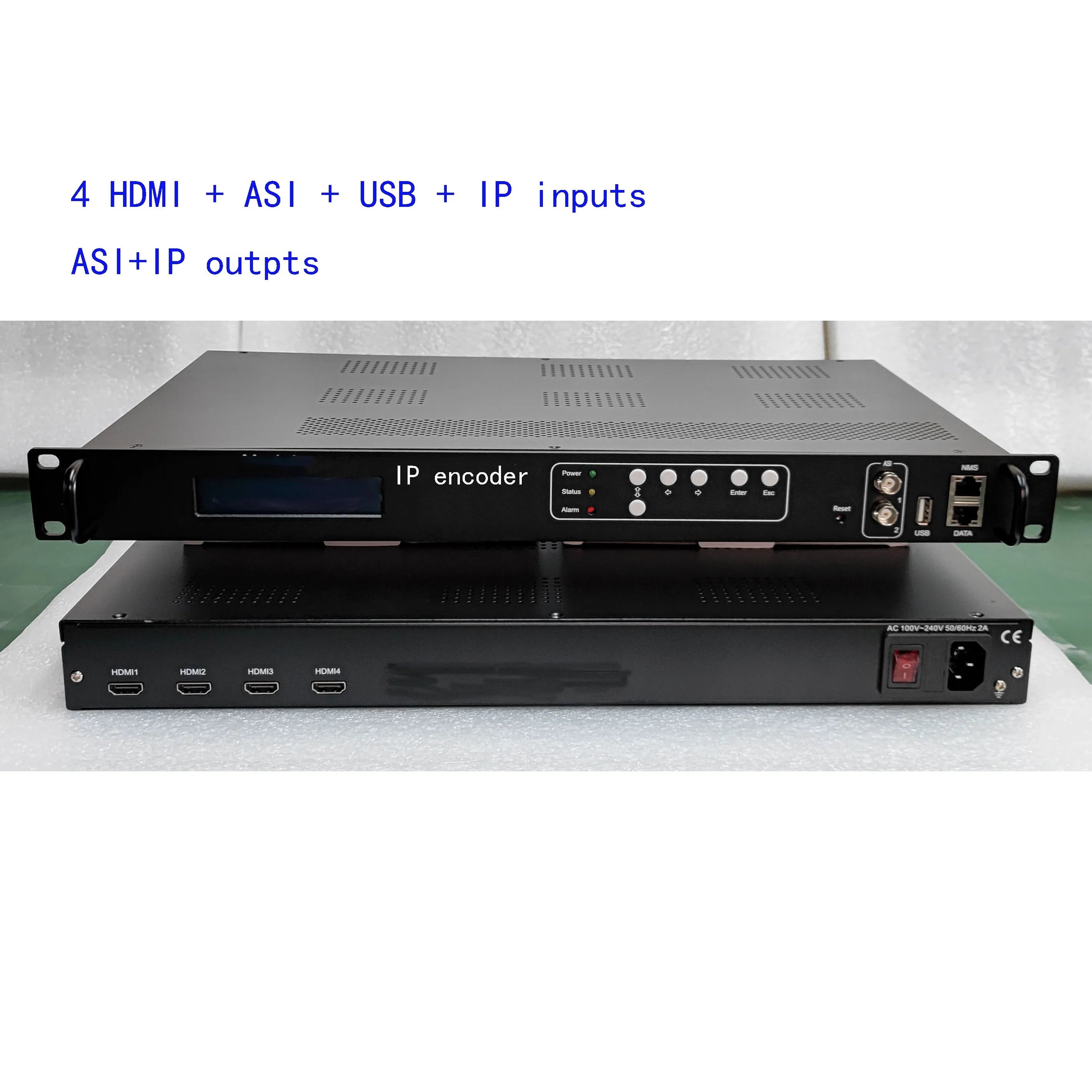 4 HDMI к IP/кодировщик ASI 1080P-все в одном! Многофункциональная кодировщик каналов вход