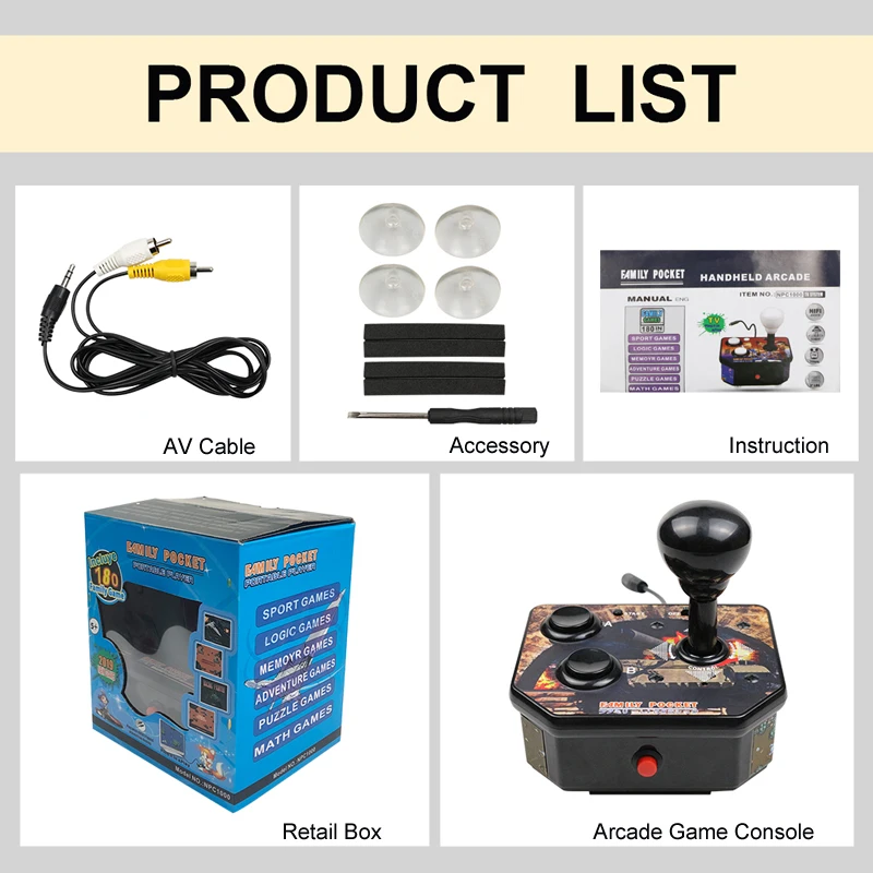 Аркада джойстик геймпад видео игровая консоль мини ретро портативная
