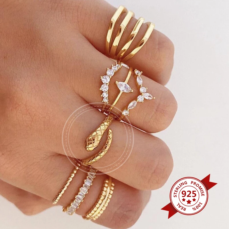 Женское кольцо в виде змеи позолоченное с изменяемым размером 24 к | Украшения и