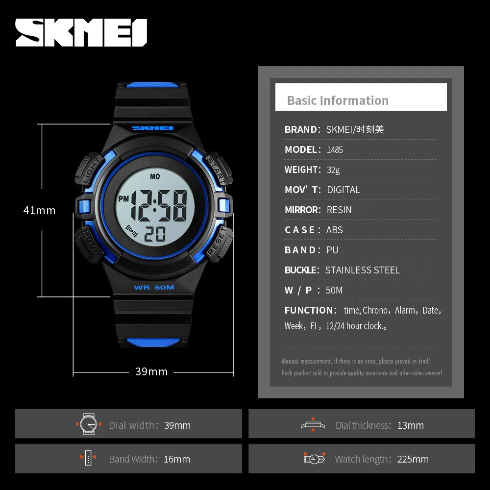 

SKMEI Children Watch Outdoor Sport Kids Watches Sports Digital Wristwatches Fashion Life Waterproof PU Wristband relogio 1485