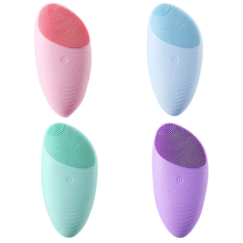 Силиконовый очиститель для лица USB Перезаряжаемый Ультразвуковой Электрический