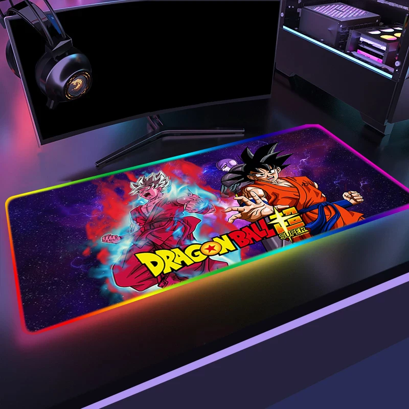 Rgb Настольный коврик для мыши Xxl скоростной в стиле аниме крутой виде дракона