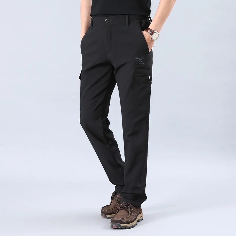 M-4XL Men's Fleece Pants Hiking Pants Men Winter Trekking Fishing Pants, Waterproof Trekking Trousers, Tactical Winter Pants