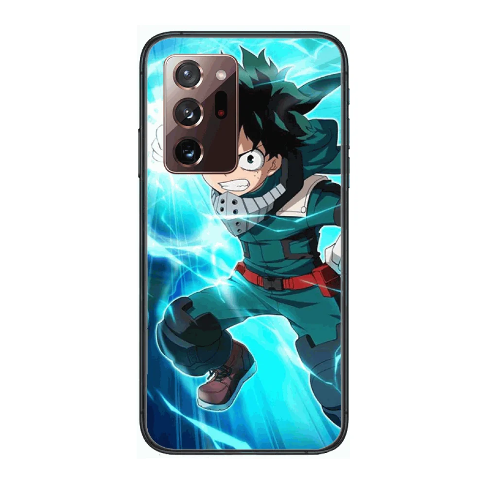 

Anime Hero academy Style Phone Case cover hull For SamSung note20 10 9 8 4 pro plus black prime soft bumper Transparent