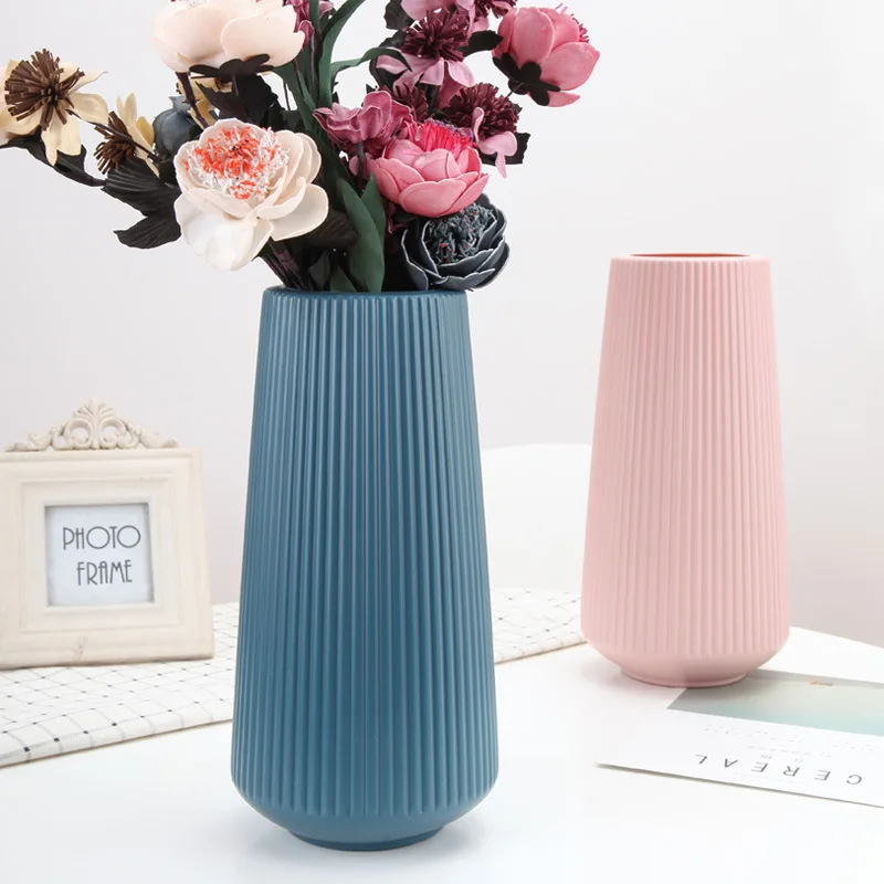 

Wedding Plastic Vase Plant Garden Modern Nordic Luxury Art Office Accessories Vase Decorativos Jarrones Home Decor BD50VV