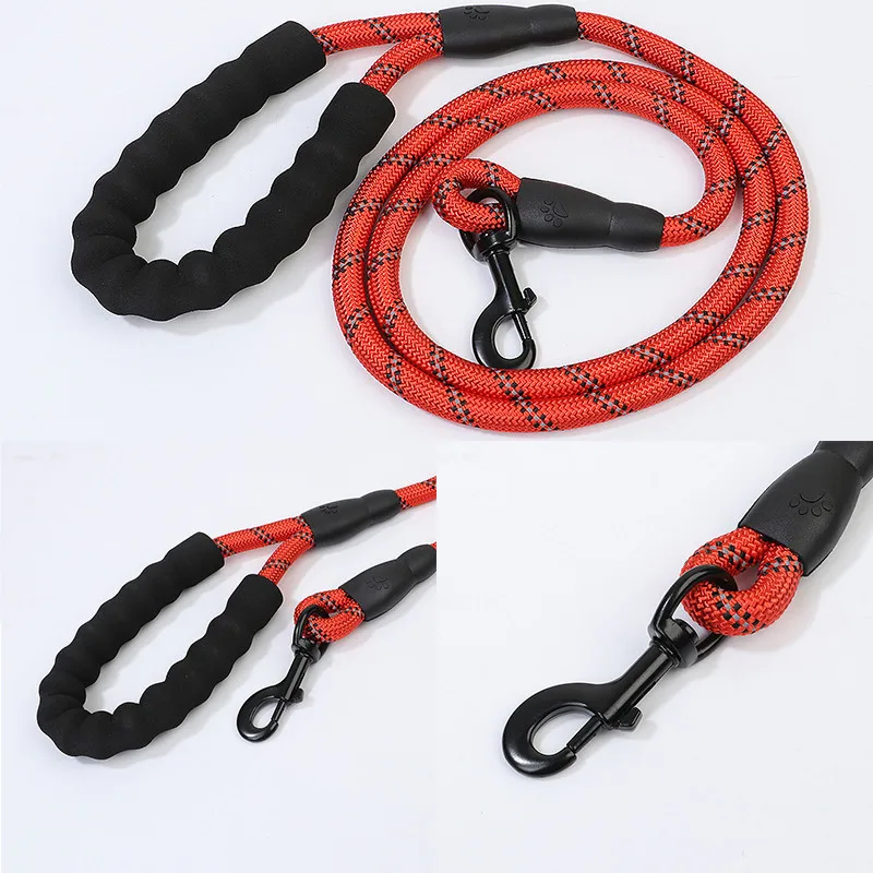 

Adjustable Dog Collar Leash Nylon Reflective Leash For Small Medium Large Dogs Rope Pets Lead Dog Collar Harness Running Leashes