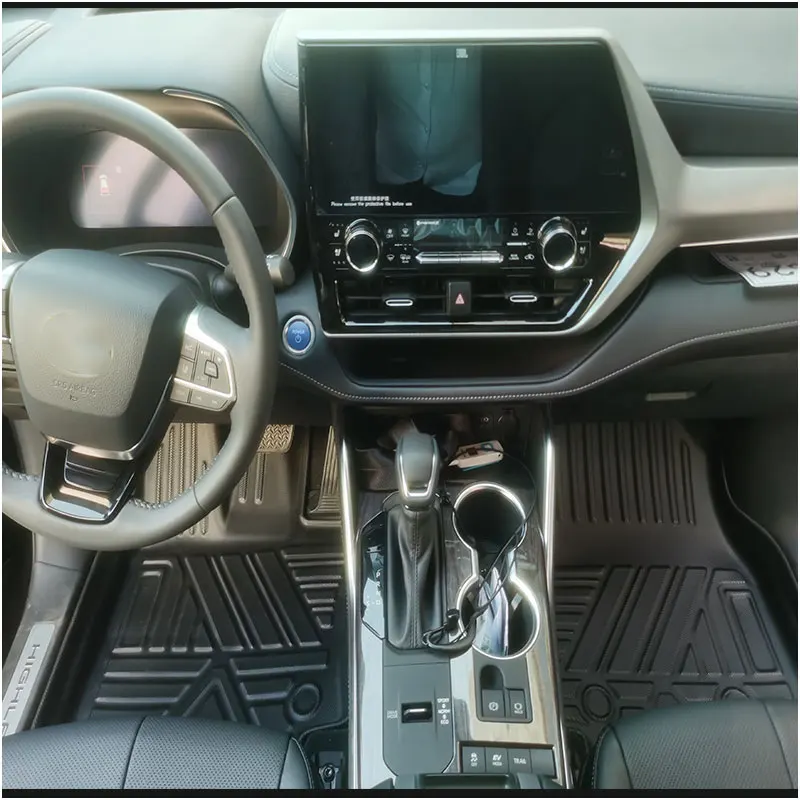 

For Toyota Highlander Hybrid XU70 2020 2021 2022 Waterproof Durable Floor Mat CustomCar TPE Protection Carpet Auto Accessories