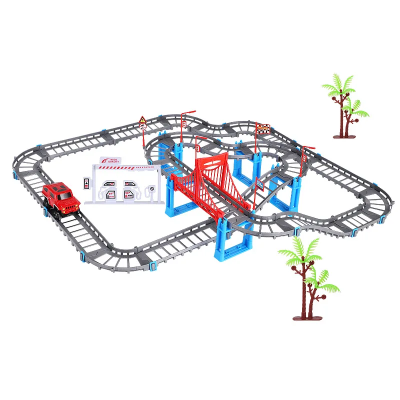 

Electric Double-deck Railed Truck Car Toy Block Building