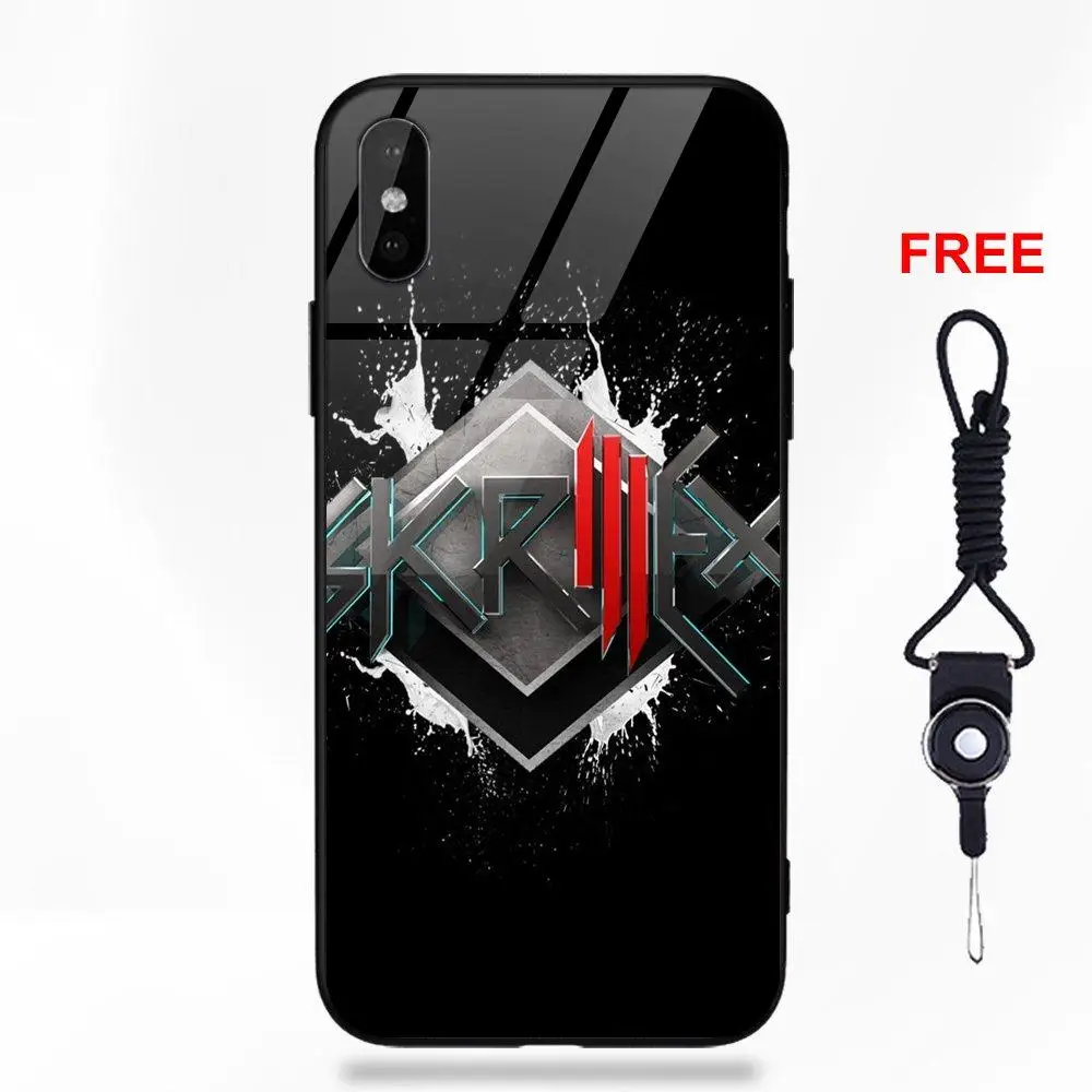 Dj Musice Skrillex логотип закаленное стекло Капа для Huawei Honor 7X P20 Lite Mate 10 Pro Galaxy S8 S9 Plus Redmi 5
