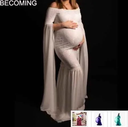 Белое платье для беременных фотосессии платья кружевное с открытыми плечами