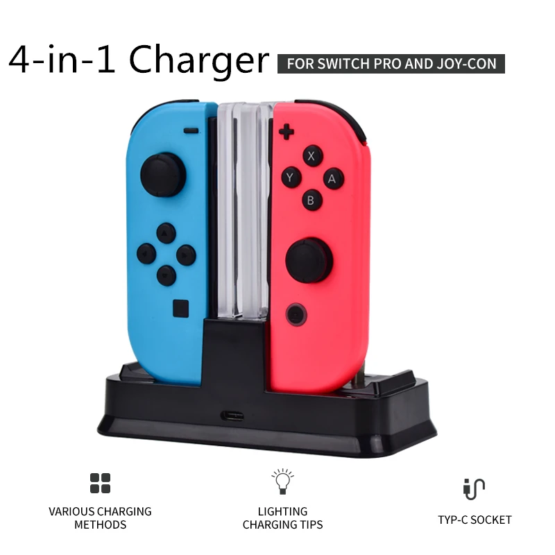 RETROMAX 4 в 1 стенд Зарядное устройство Для Nintendo переключатель Joycon/Nintendo Switch Pro геймпад