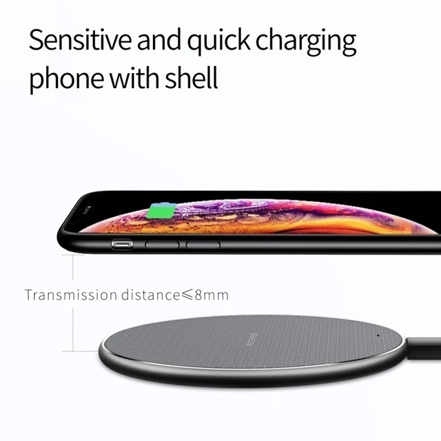 Hot 10W Qi Fast Wireless Charger For iPhone XS Max XR 8 Plus USB Quick Wireless Charging Pad for iPhone Samsung Huawei Xiaomi 4