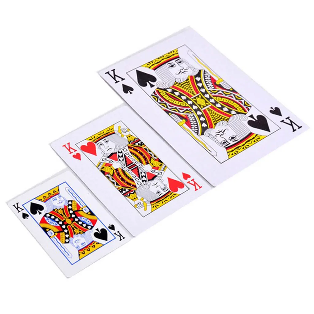 52 шт гигантские игральные карты Jumbo Poker открытые Волшебные семейные вечерние игровые карты