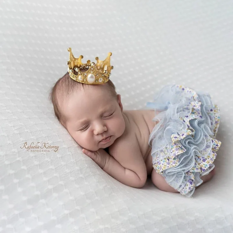 Newborn Photography Clothing Crown+Skirt Set Studio Baby Girl Photo Props Accessories Newborn Shoot Short Skirts Fotografia