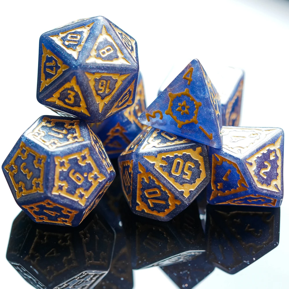 7 шт 25 мм гигантские игральные кости DND многогранные набор с кожаной сумкой D & для