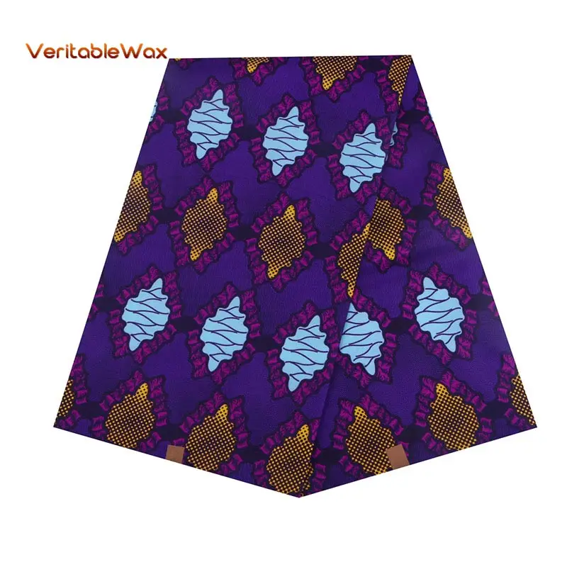 

veritableWax 100% polyester African prints wax fabric patchwork tissu sewing for wedding dress artwork DIY material FP6015