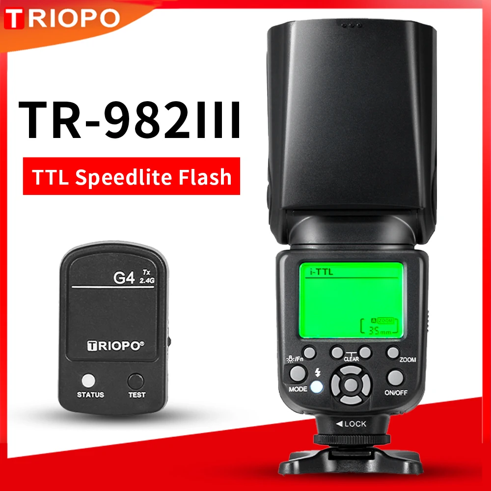 TRIOPO Беспроводная вспышка для камер Nikon и Canon GN58 TTL 1/8000 HSS Вспышка Speedlite 2 4G
