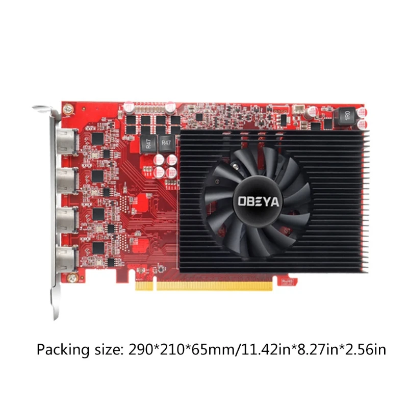 

Игровая видеокарта OBEYA HD7600 128 бит GDDR5 2G 4H HDMI-совместимый компьютер для мониторинга запасов выделенный экран