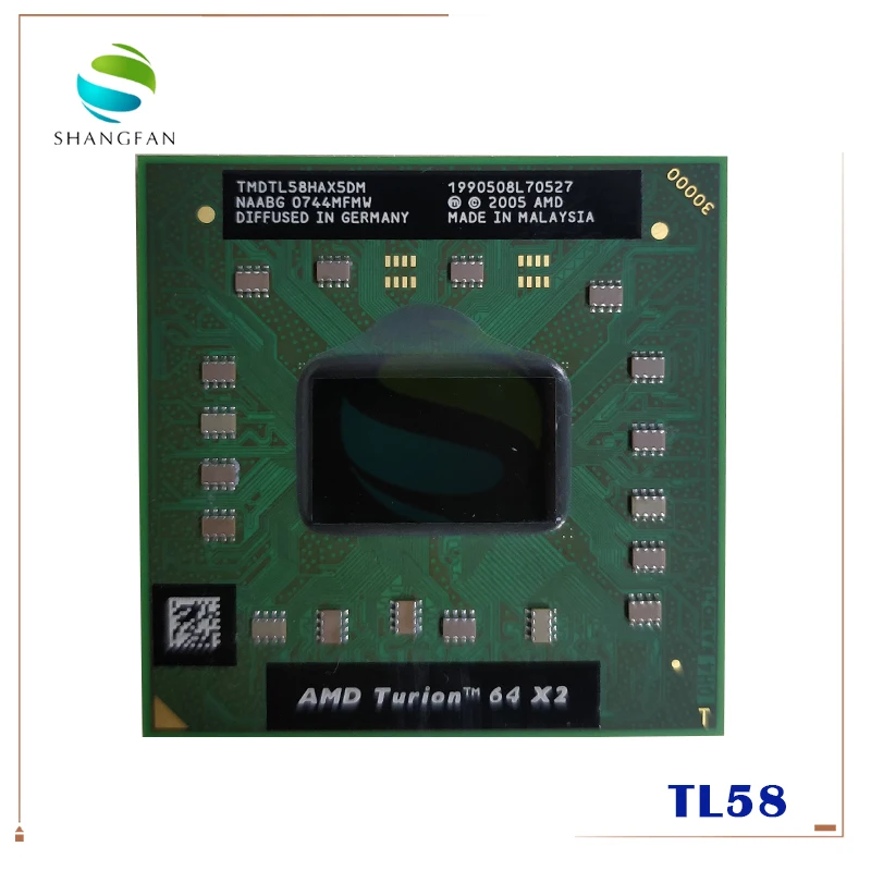 AMD Turion 64 X2 мобильный технологии TL 58 TL58 1 9 ГГц двухъядерный нить Процессор