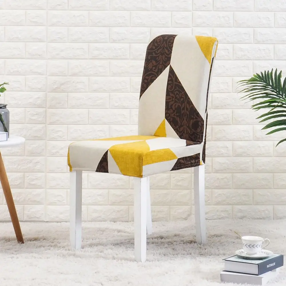 Чехол для стула эластичный геометрический спандекс чехол кресла столовой офиса
