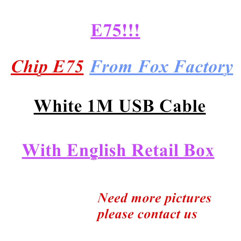 

10Pcs/lot Original 8ic 1M/3FT 2m/6FT E75 Chip USB Data Cable Charger For 5 5S 6 6s 7 7plus 8 8plus X With New Retail box