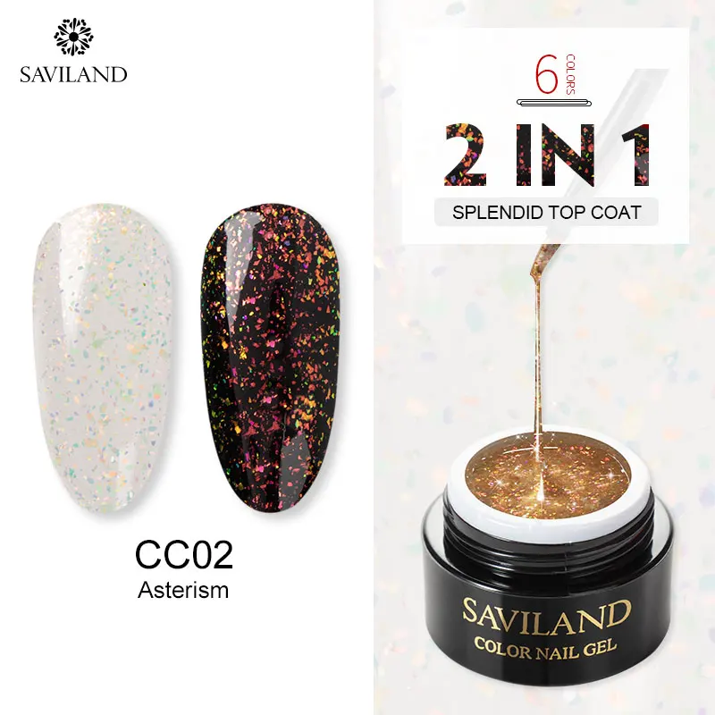 6mlsplendid topcoat2 Saviland 30 мл УФ быстросохнущее резиновое Базовое покрытие верхнее покрытие лак стойкий не Чистый Блестящий гель лак для ногтей праймер для дизайна ногтей - Цвет: 6mlsplendid topcoat2