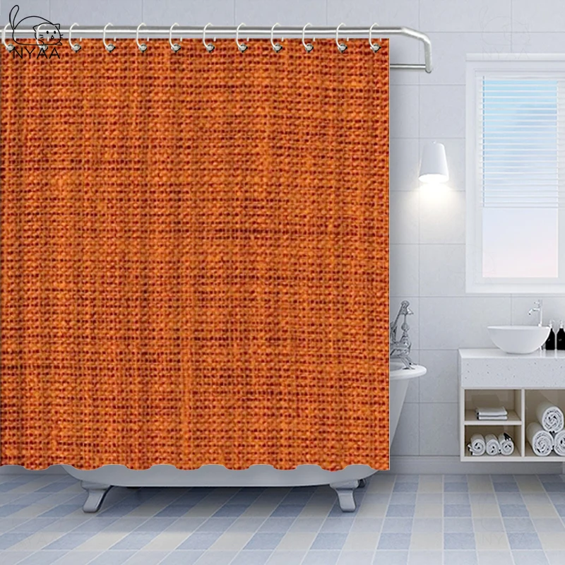 Vixm сгоревшая оранжевая декоративная душевая занавеска с грубой текстурой