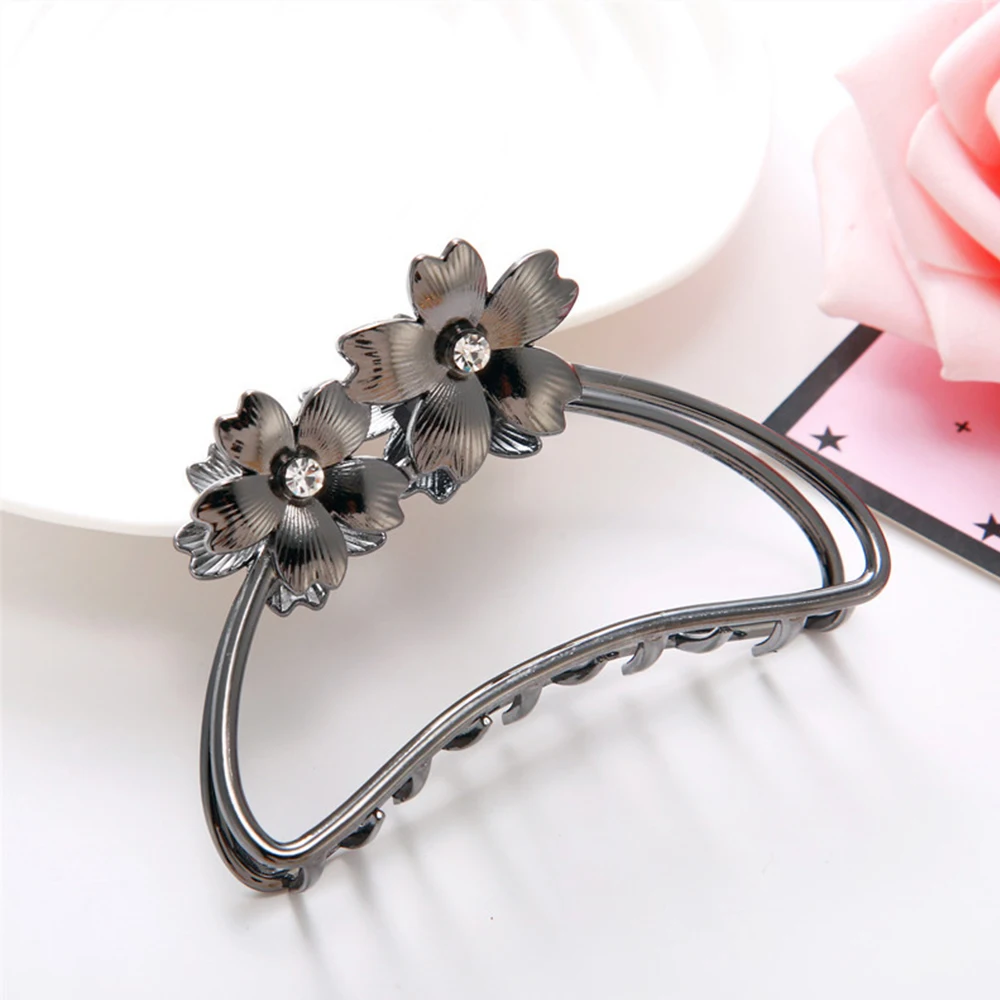 Женские крупные заколки для волос металлические пряжки с крупными цветами