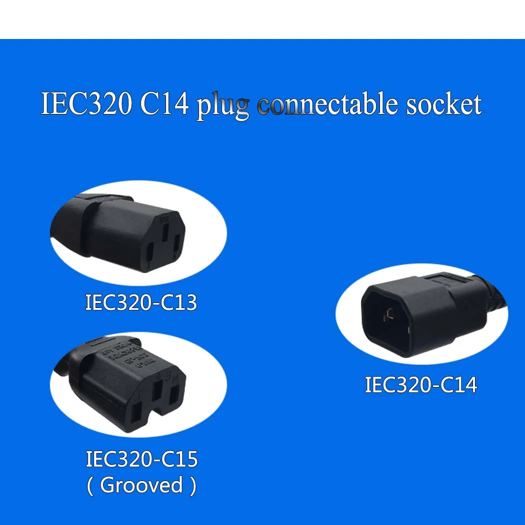 Jorinдо 0 3 м/1 фут IEC320 C14 к C13 Адаптерный кабель pulg pin розетки разделитель сетевой шнур