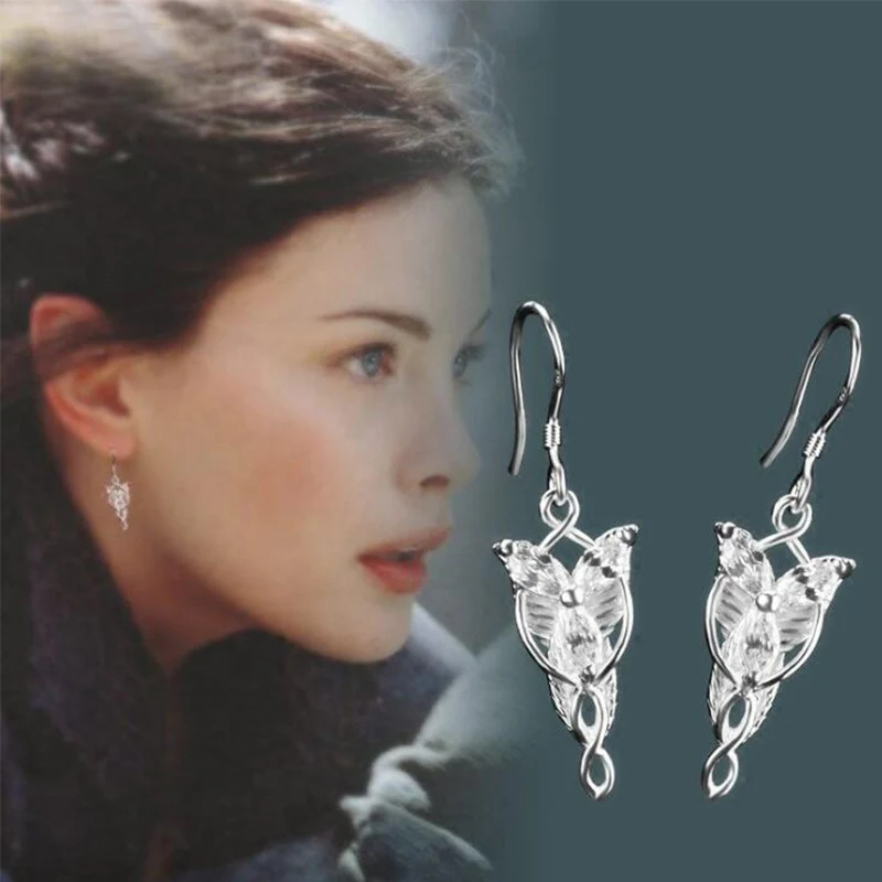 Женские серьги-кольца LOTR LordOf TheRings Arwen Evenstar из стерлингового серебра 925 пробы