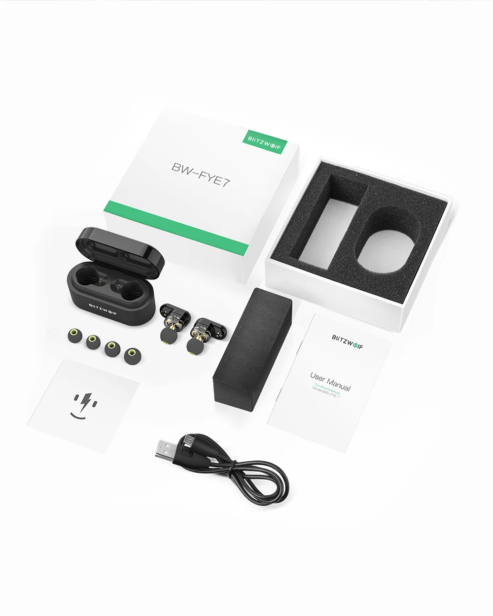 [Двойной динамический драйвер] Blitzwolf BW-FYE7 TWS bluetooth 5.0 Наушники-вкладыши Бас Стерео Наушники двустороннего вызова True Wireless Наушники Лучшая музыкальная гарнитура Наушники Handsfree