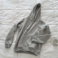 autumn winter heavy industry versatile plush thick letter embroidery loose hooded sweater women gray black hoodies clothes