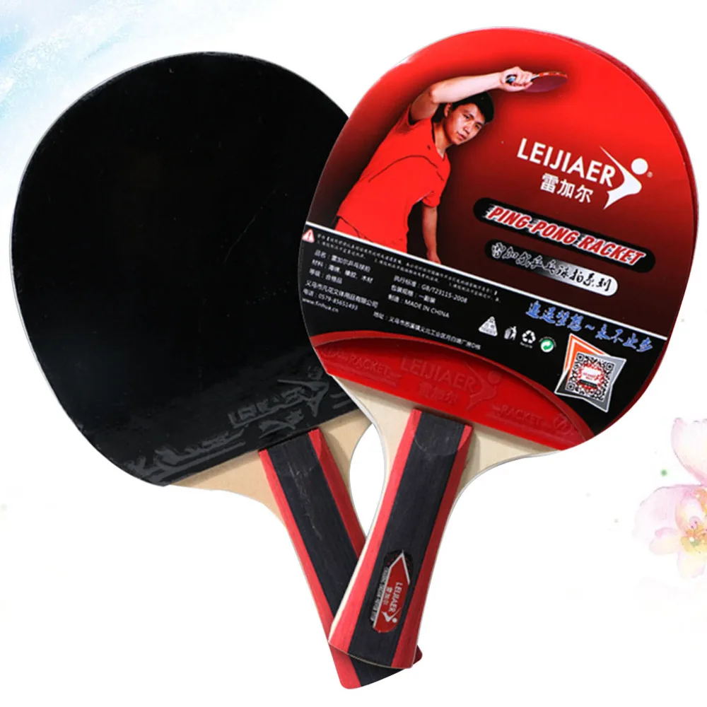 

Table Tennis Rackets Set Pong Paddle Anti-slip Grip Pong Racket with Table Tennis Balls for Beginner Training (Horizontal Grip)