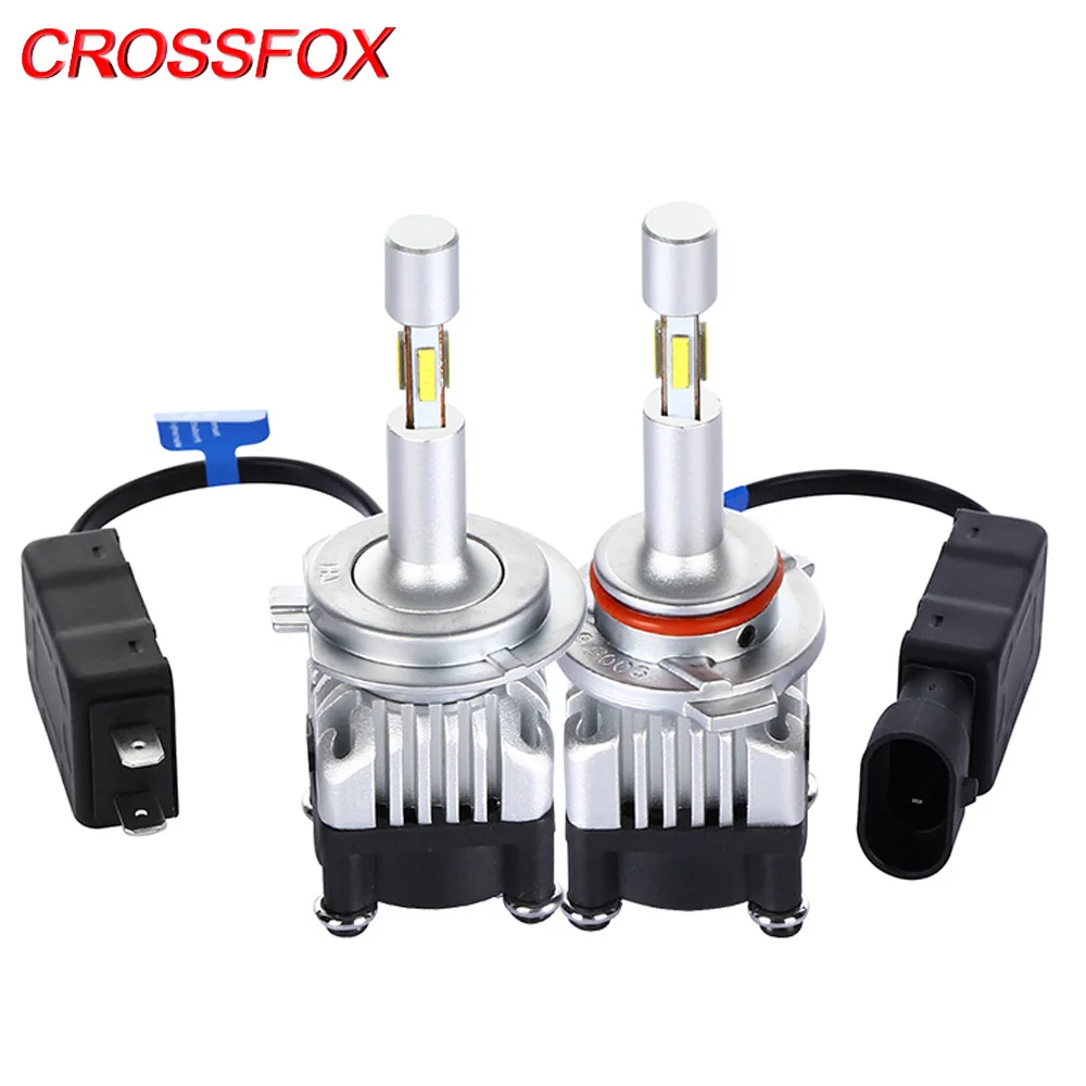 CROSSFOX автомобильные Передние Фары H4 LED H7 6000K H1 H8 H9 H11 Светодиодный 9005 9006 HB3 HB4 9012 12 В 24